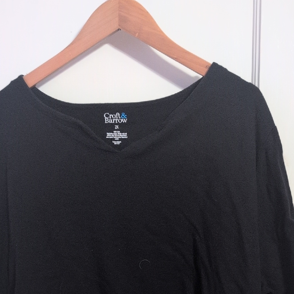 Croft & Barrow Women's Classic Black Long Sleeve Top